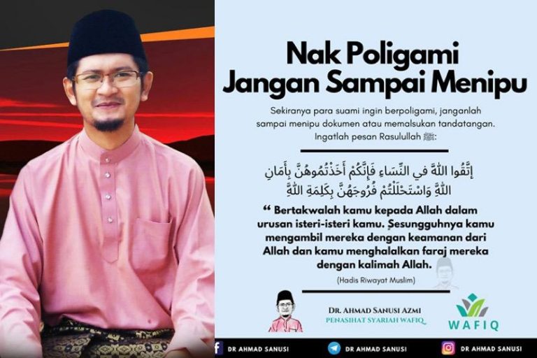Nak poligami jangan menipu, palsukan dokumen dan tandatangan. Jangan mulakan ibadah dengan khianat isteri.