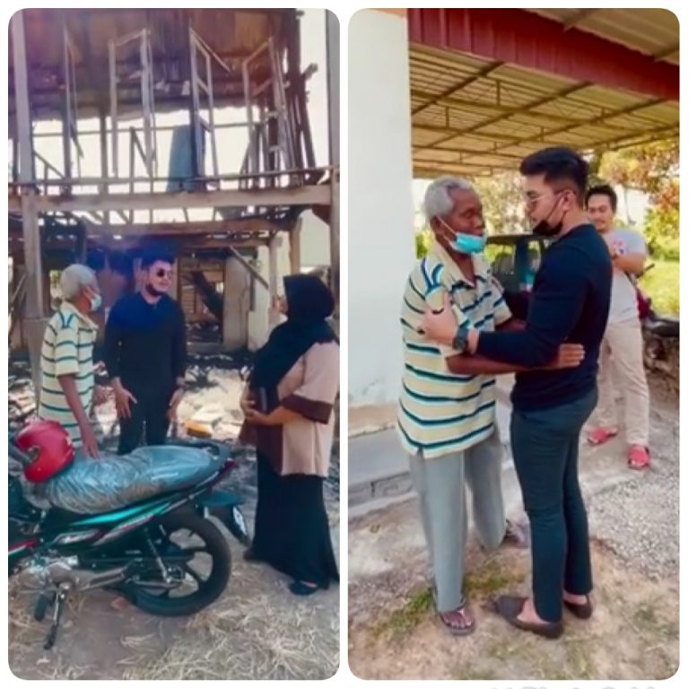 Hafiz Mahamad bantu bina rumah baharu tokwan