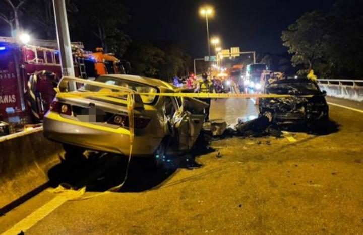 Suami isteri parah dirempuh kereta lawan arus