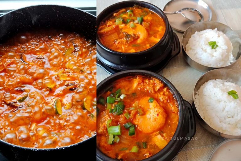 Kimchi soondubu jjigae aka Soft tofu stew. Sedapnya buat menu berbuka