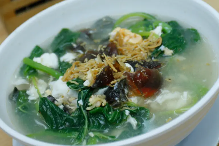 sup bayam telur chinese style