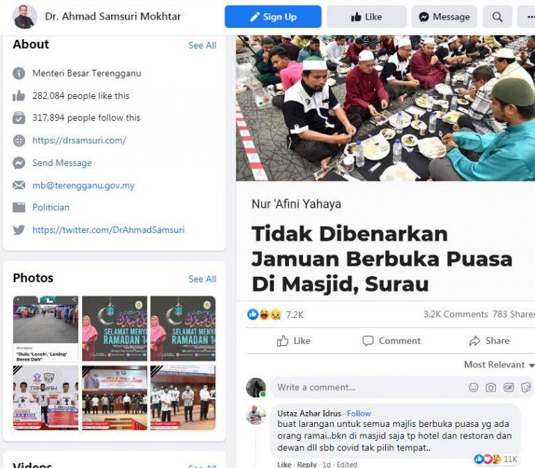 “COVID tidak pilih tempat” – Ustaz Azhar bidas larangan berbuka di masjid, tetapi dibenarkan di hotel