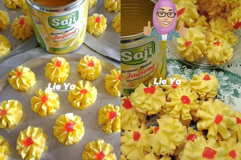 Semperit jagung, hanya guna susu, tepung dan planta. Hasilnya memang sedap