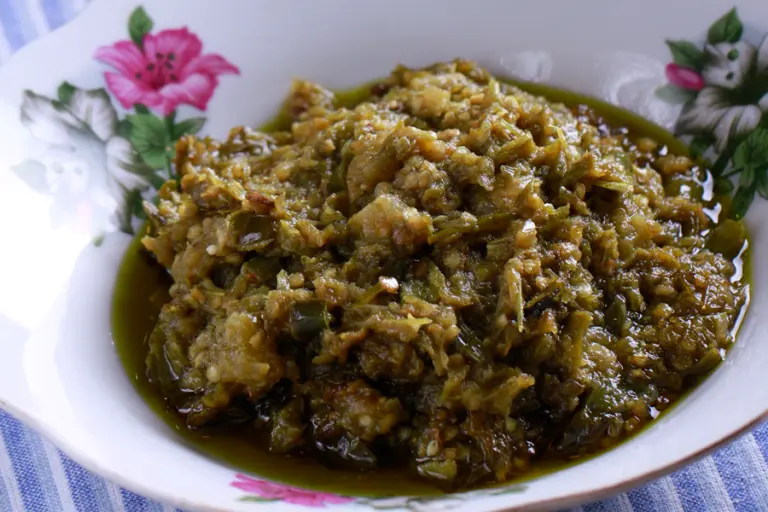 Resipi sambal hijau menguja rasa