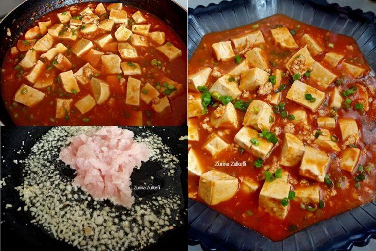 Mapo tofu aka tauhu berkuah pedas. Hidang menu ni confirm mak mertua sayang