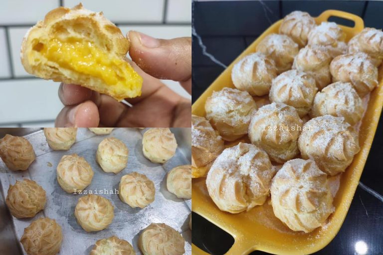 Mudahnya buat creampuff kastard, sekali buat pasti menjadi