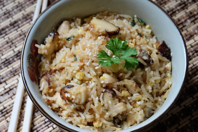 Nasi goreng cendawan shitake