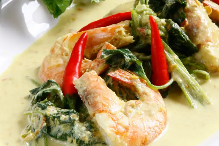 Resipi udang masak lemak cili padi daun pegaga