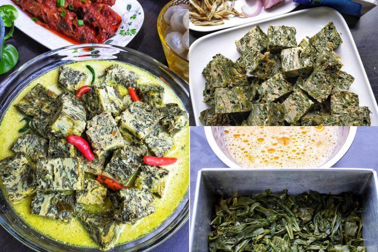 pucuk ubi kukus masak lemak