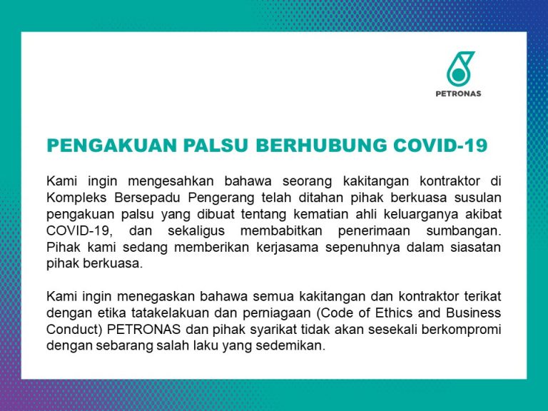 Pekerja di Pengerang ditahan, dakwaan palsu anak, keluarga mati COVID-19