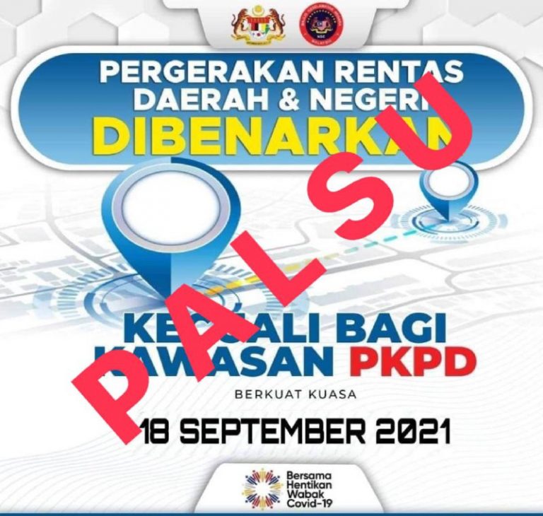 Kebenaran rentas negeri palsu, henti sebar poster