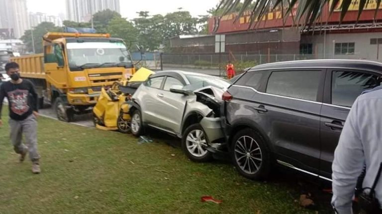 Pemandu lori rempuh Myvi kuning dan empat kenderaan lain positif dadah