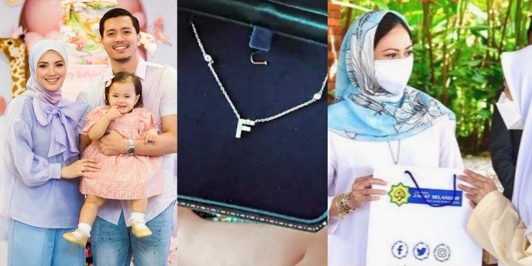 Anak Fattah Amin dapat hadiah rantai berlian, Fazura terharu Tengku Permaisuri Selangor pakai tudung RM 30
