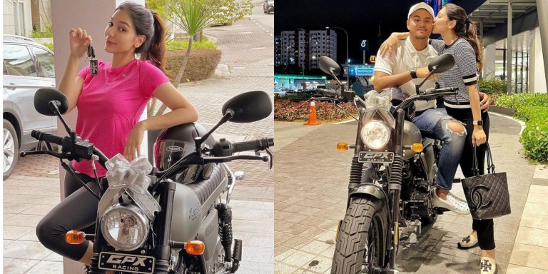 Sweetnya! Elisya Sandha hadiahkan Caferacer sempena ulang tahun kelahiran suami