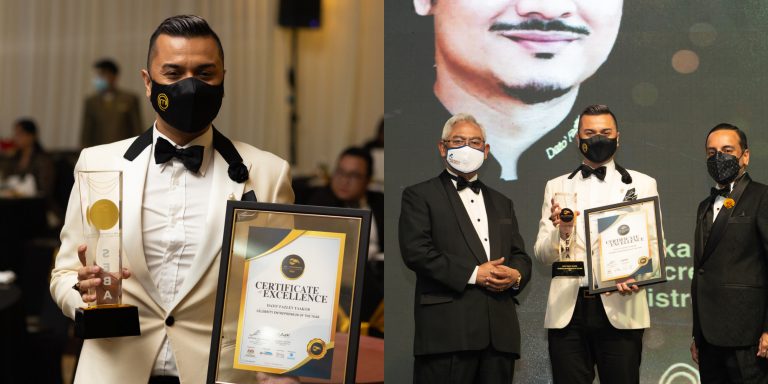 Fazley Yaakob terima anugerah Celebrity Entreprenuer Of The Year