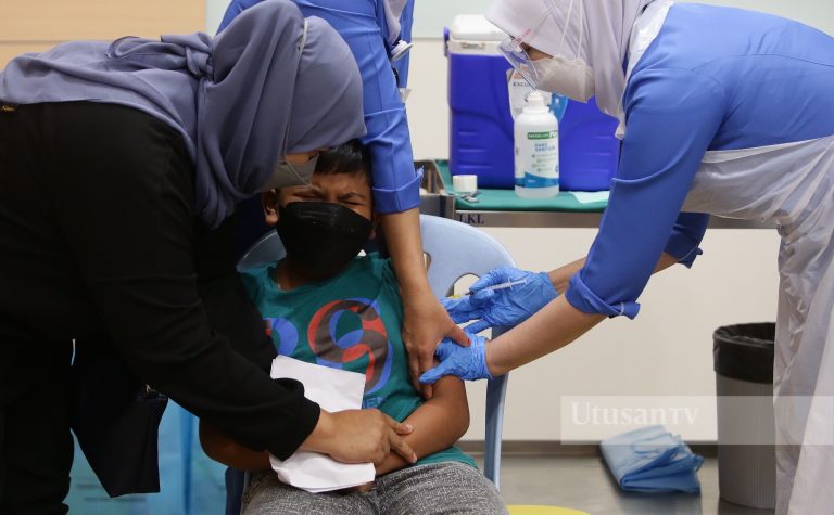 44,376 kanak-kanak di Malaysia telah lengkap vaksinasi Covid-19