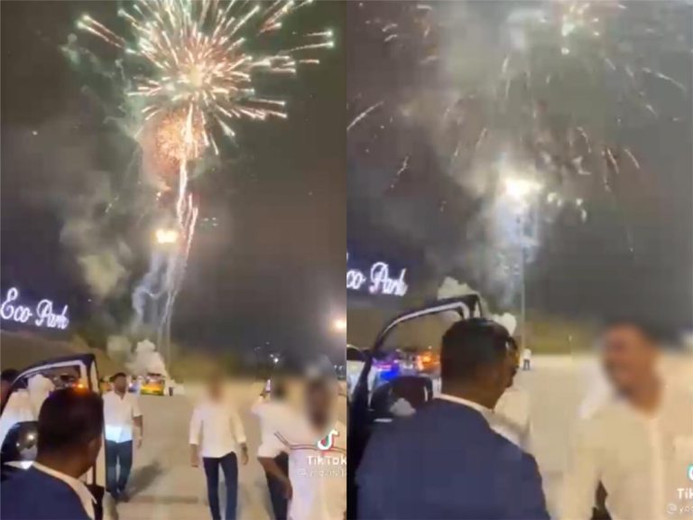 Padah main mercun tepi plaza tol, lima lelaki ditahan polis