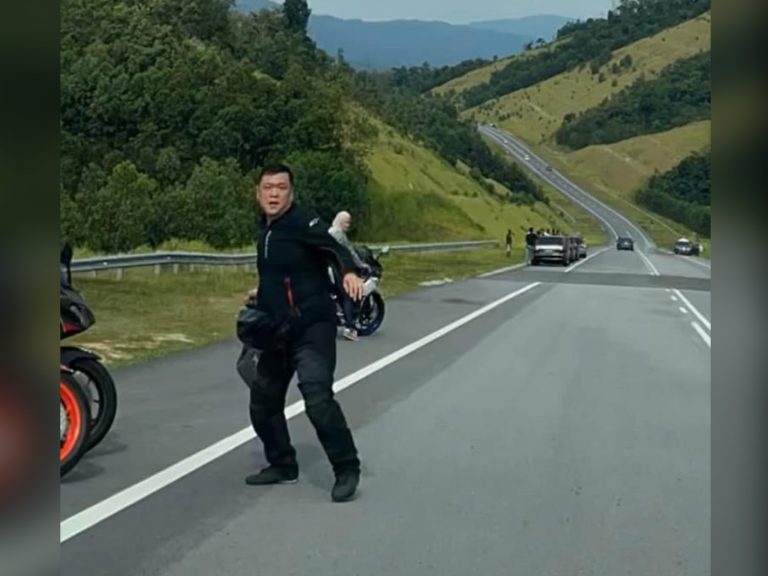 Polis buru penunggang motosikal samseng di Jalan Temiang-Pantai