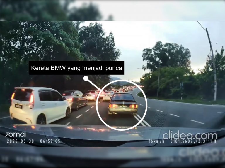 Polis buru pemandu BMW potong garisan berkembar sebabkan kemalangan