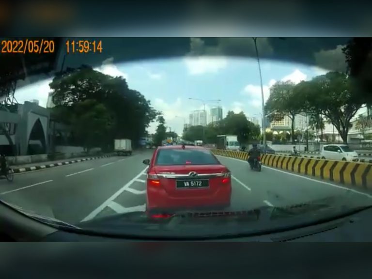 Polis cari pemandu Perodua Bezza pandu melulu