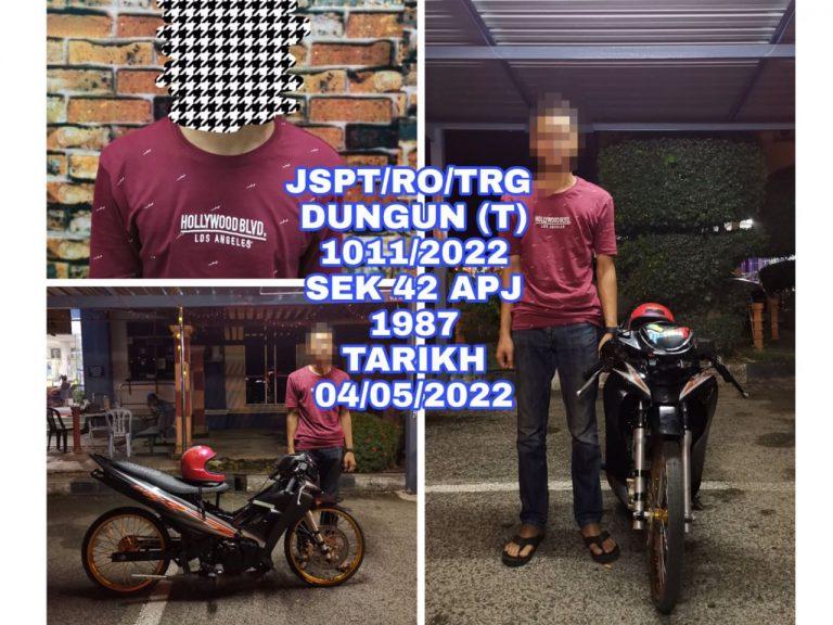 Pemuda tunggang motosikal tanpa nombor casis ditahan polis
