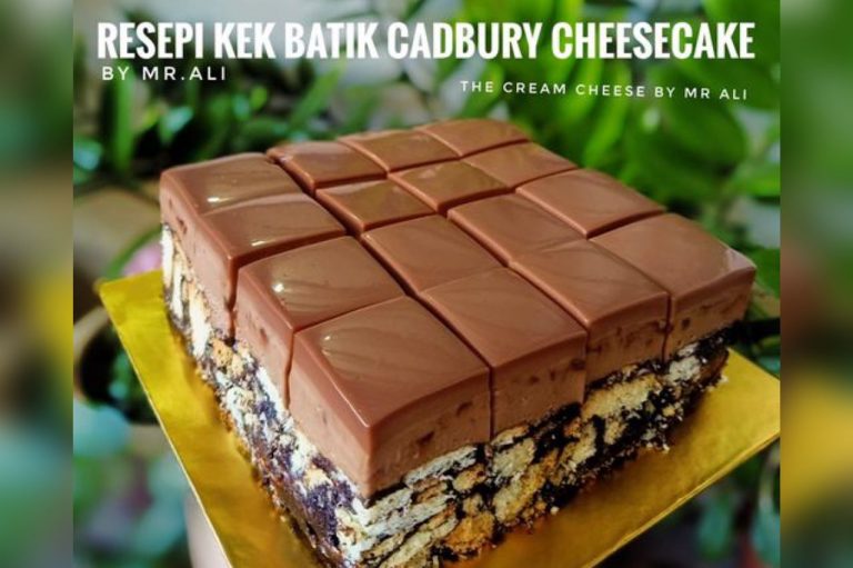 Sedapnya Kek Batik Cadbury Cheesecake. Ikut tip ni confirm menjadi