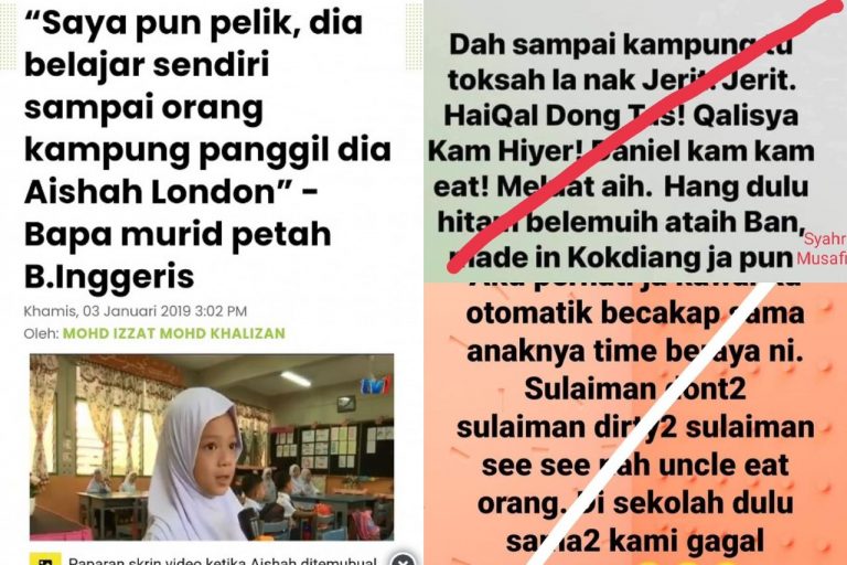“Muka Melayu, tapi cakap Inggeris dengan anak,” – Biarkan mereka sindir, teruskan didik anak-anak. Abaikan selagi tak menyalahi agama