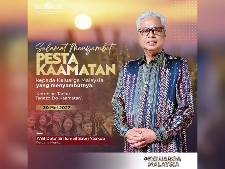 Semoga Pesta Kaamatan melahirkan kesyukuran, keberkatan dan kejayaan