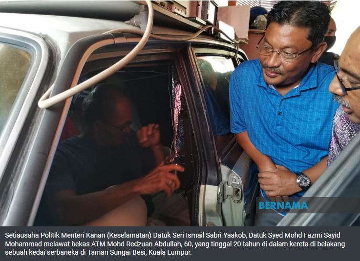 Pesara tentera tinggal dalam kereta sejak 20 tahun lalu dapat perhatian PM