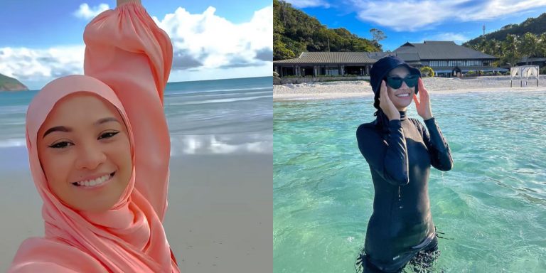 “Tiba-tiba makin hilang tudungnya…,”- Netizen kurang senang tengok Nabila Razali berpakaian renang di Pulau Redang