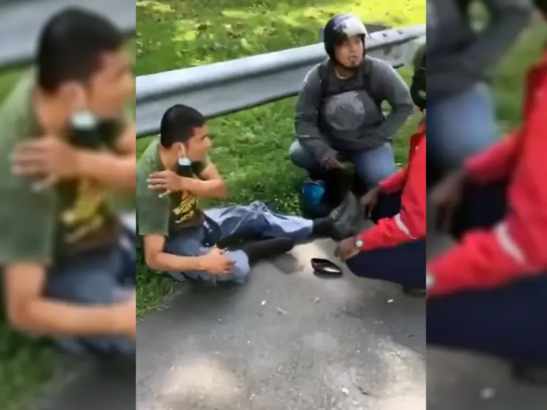 Patah kaki kanan elak babi hutan melintas di lebuh raya