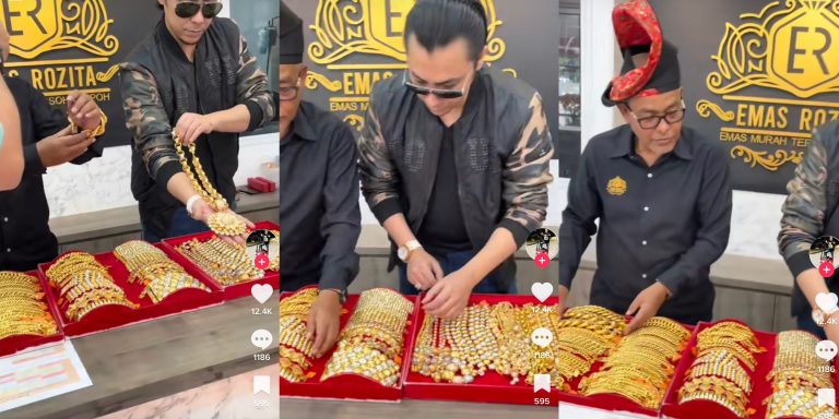 Netizen terkilan lihat Syamsul Yusof & Kazar sibuk pilih barang kemas, seolah-olah sedang cabar Puteri Sarah!
