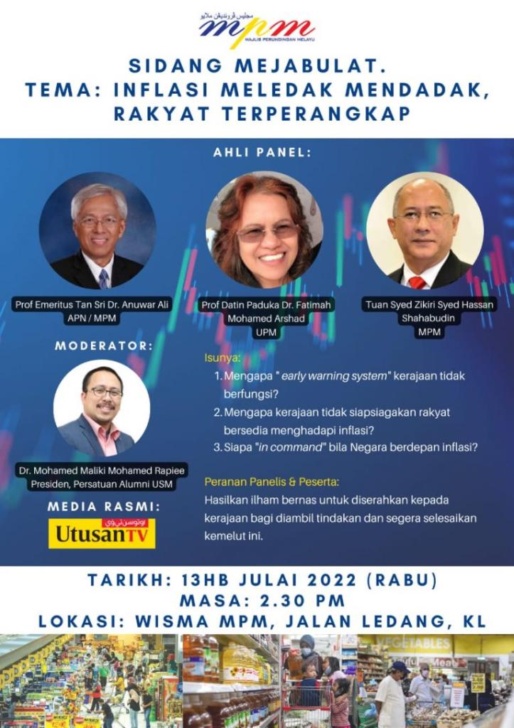 MPM anjur sidang meja bulat, bincang isu inflasi