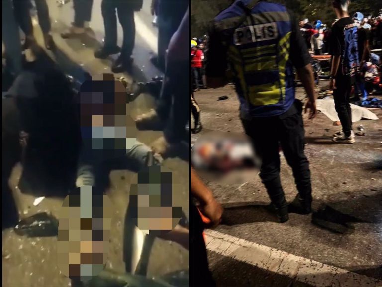 4 maut, 3 parah motosikal rempuh sesama sendiri