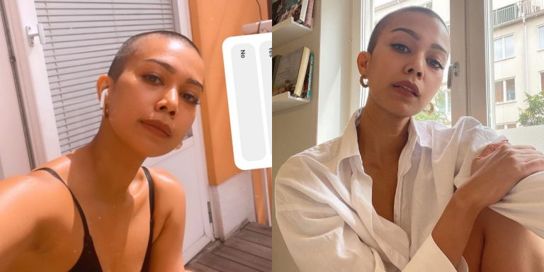 Sharifah Sakinah dipuji tampil berani dengan gaya rambut botak!
