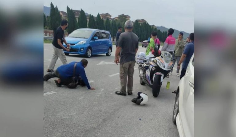 Anggota polis cedera parah motosikal dilanggar penyeludup diesel