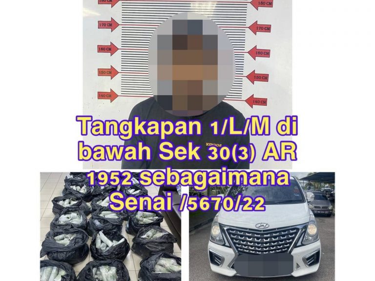 Kantoi angkut ketum 252 kilogram guna Hyundai Starex