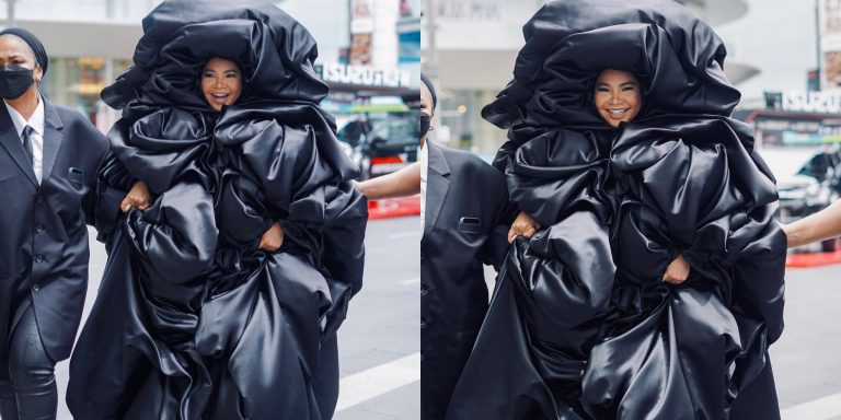 Fesyen ‘bean bag’ & plastik sampah, netizen anggap Aina Abdul 1 dalam sejuta!