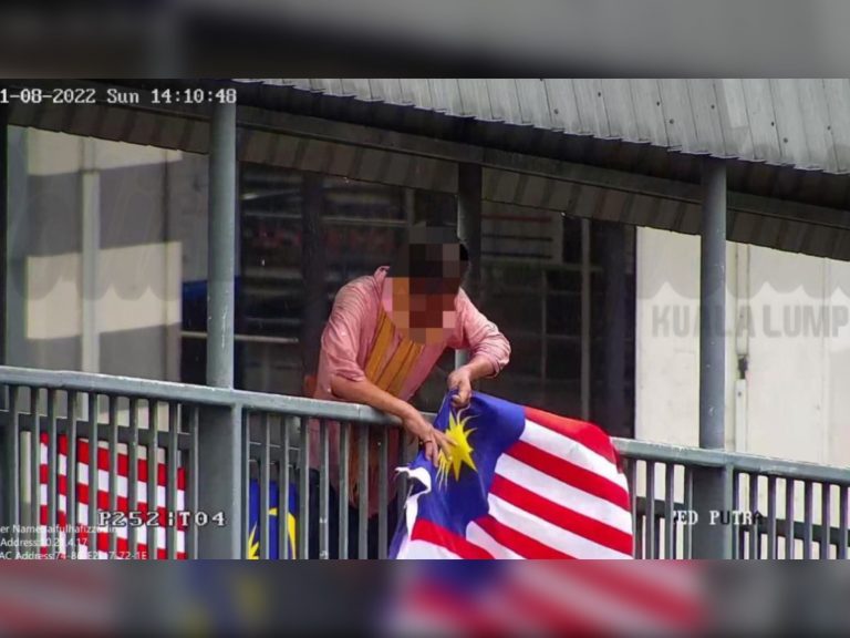 Lagi kes lelaki rosakkan Jalur Gemilang