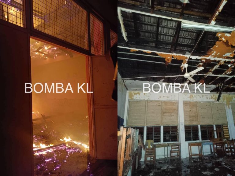 Tiga bilik darjah SMK Seri Ampang terbakar