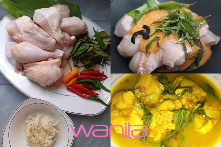Terliurnya gulai tempoyak ayam, makan dengan sambal belacan dan ulam. Hanya ikut 3 step je dah siap