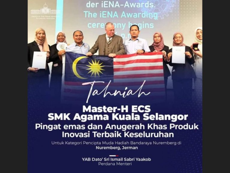 PM ucap tahniah pelajar SMKA Kuala Selangor gondol pingat emas