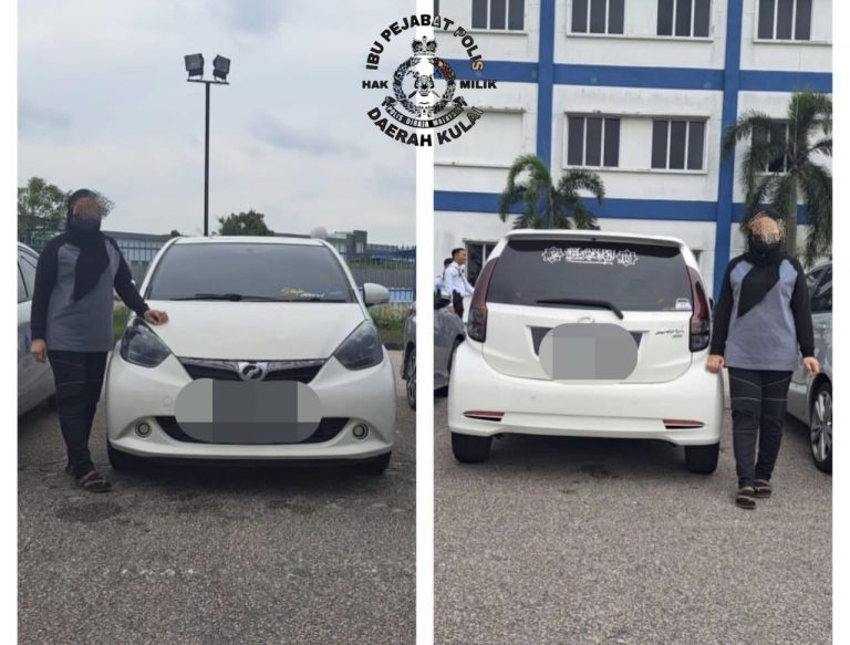 Wanita pandu Myvi putih lawan arus ditahan polis