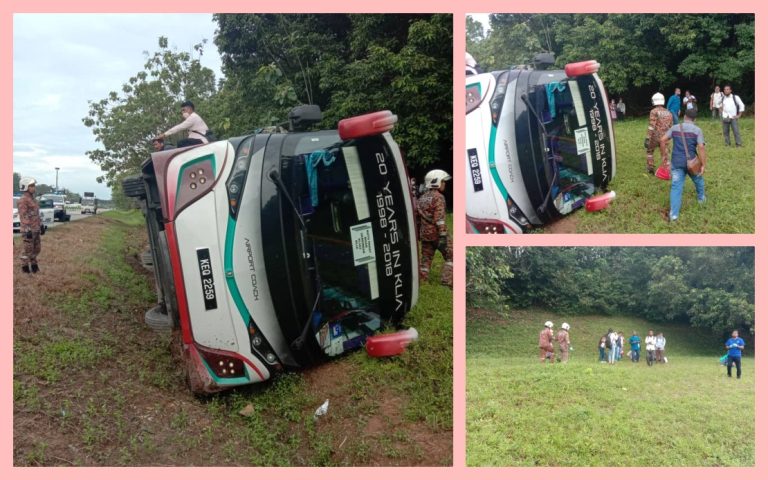 Bas terbabas, pemandu dan 20 penumpang selamat