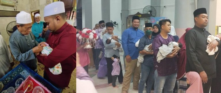Majlis tahnik beramai-ramai anjuran Masjid Al-Ikhlasiah, 11 bayi ditahnikkan Dr Haji Jahid