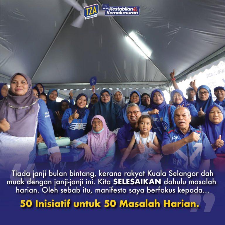Dengar, hayati dan selesaikan, lebih 50 aku janji Tengku Zafrul untuk Kuala Selangor