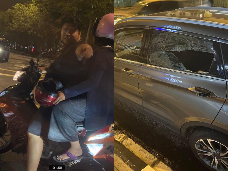 Lelaki pecahkan cermin SUV guna topi keledar, polis buka kertas siasatan