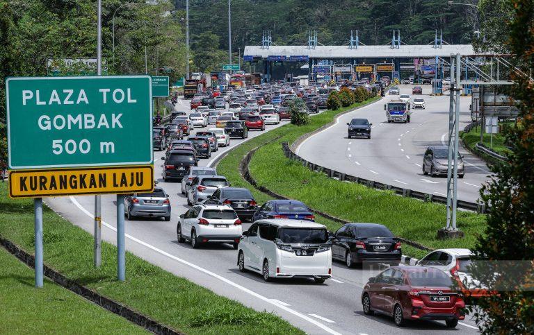 3 juta kenderaan guna KLK, LPT1 sempena Aidilfitri