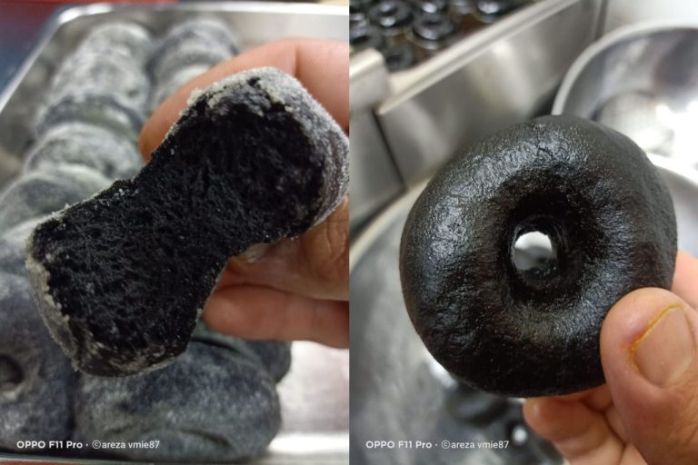 Hitam bukan sebab hangit. Sedapnya Dark Chocolate Charcoal Doughnuts, terasa kemewahan dalam setiap gigitan