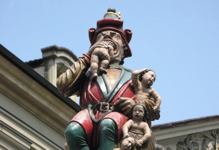 Patung gergasi pemakan budak, kisah tugu misteri di Switzerland